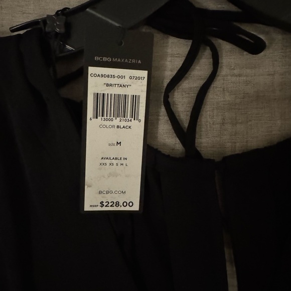 NWT BCBG “Brittany” Black Halter Wide-Leg Jumper Size M - Picture 7 of 16